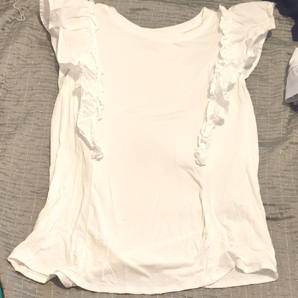 Skies Are Blue Cream Ruffled Blouse